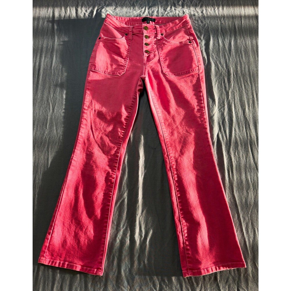 Daily Thread Women's Pink Bootcut Button Fly Pants w/ Pockets Size 6